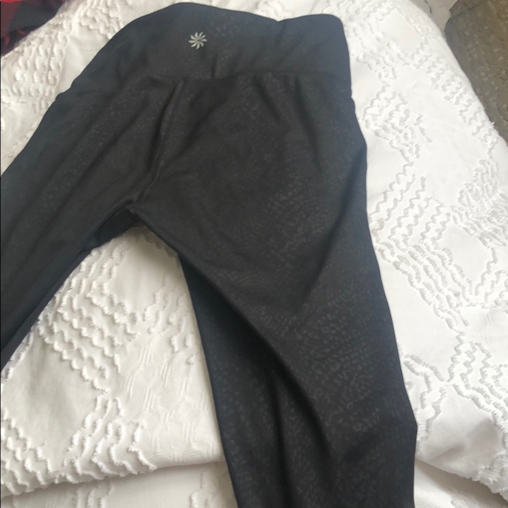 ATHLETA black snake skin leggings